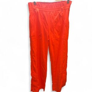 Athleta Trekkie High Rise Parachute Pants in Vermillion Orange